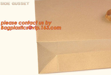 OEM/ODM Production Branded Luxury Design Printing Brown Craft Custom Kraft Paper Shopping Bag, Personalized Gift Bags wh