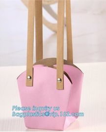 portable luxury paper bag flowerpot fresh plant flower carrier bags,Eco-friendly Kraft paper Flower bag, flower paper pa