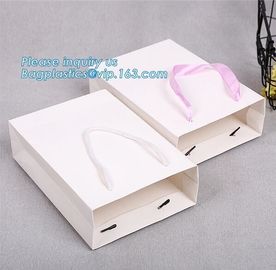 Printing Logo Paper Carrier Bag with Bowknot and Handle for Luxury Clothing,luxury wedding carrier bag, bagplastics, pac