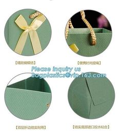 Waterproof Luxury Christmas Raw Materials Of Making Paper Carrier Gift Bag with Twisted Handle，Factory Promotional Small