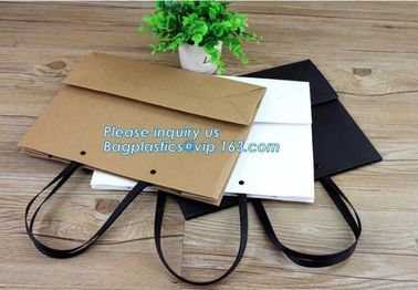 Matt Laminated Customized Luxury Retail Shopping Packaging hotstamping Logo Gold foil Paper Bags with Ribbon Bow bagease