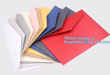 Matt colorful card paper envelope A4 A5 B5 C5 C6 A3 size with custom logo printing color foil rose gold stamping silver