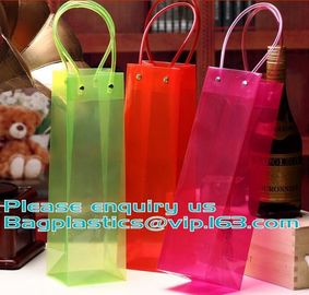 Transparent Plastic PP Shopping Handle Bag with Handle,clear white nylon handle PP/ PVC plastic bag for food packaging