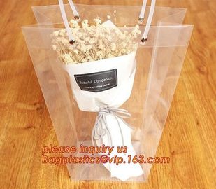 PP plastic flower carry bags with hanging for potted plant bags,quality assurance great quality pp flower bag bagease pa