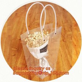 PP plastic flower carry bags with hanging for potted plant bags,quality assurance great quality pp flower bag bagease pa