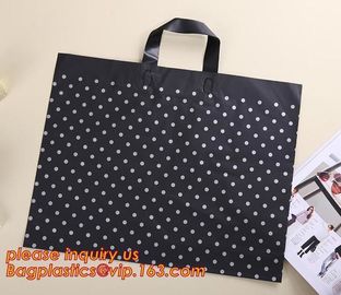 100% biodegradable soft loop die cut handle plastic carrier bag,Flexi Loop Handle Restaurant Takeaway Plastic Soft Mater