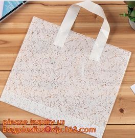 eco-friendly biodegradable compostable Soft Loop Handle Shopping Garment Recycle Pe Bag,Handle Plastic Bag OEM Plastic B