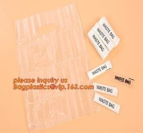 Individually packed waste bag, individually packed, single fold,100% fully biodegradable die cut handle plastic shopping