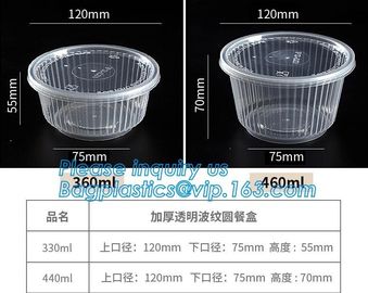 6" Plastic Clear Round Food Serving Bowl,Wholesale Cheap Eco-friendly Food Grade PP Reusable Plastic Bowl bagease pac