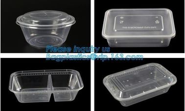 OEM and ODM custom plastic 2100ml pp 4 compartment plastic food box,disposable food container, plastic plate, plastic cu