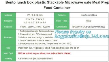 Factory Direct Lid Plastic Lunch Box Clear Food Container,Keep Fresh Crisper Food Box,Fresh Boxpp packaging disposable c