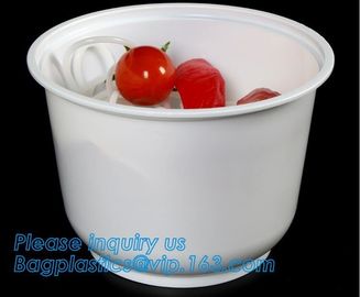 Pp Round disposable cheap high quality plastic bowl with lid,disposable package PP new plastic salad food bowl with seal