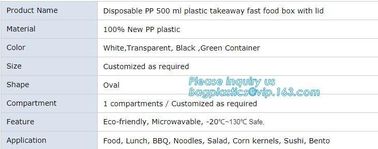 Compartment Food Container Round Food Containers Rectangular Food Containers Deli Containers BAGEASE BAGPLASTICS PACKAGE