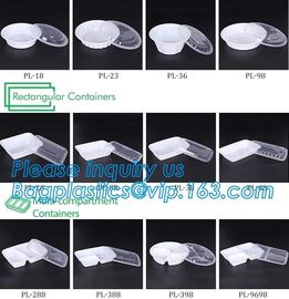 stackable airtight food tray 5 compartments,Professional design plastic sea food container,6 Compartment Food Tray pack