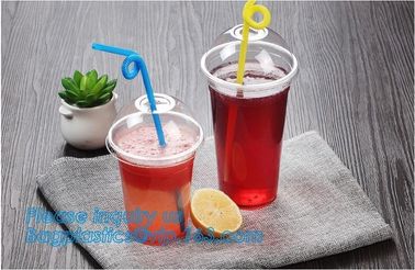 600ml PET plastic cup with lid for juice,Food grade 12oz 375ml cold drink transparent biodegradebale PET disposable plas