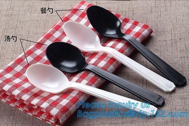 6" PS Disposable Plastic Forks Spoons Knives Western Cultery Sets in Restaurants and Kitchens 48 pcs pink plastic cutler