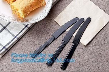 6" PS Disposable Plastic Forks Spoons Knives Western Cultery Sets in Restaurants and Kitchens 48 pcs pink plastic cutler