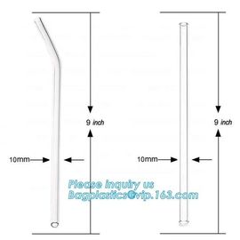 FDA Glass Drinking Straw,Amazon top seller reusable clear glass straws and colored straw glass,Borosilicate Bent Color G