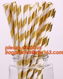 biodegradable gold stamping paper straw,colour disposable wholesale drinking biodegradable paper straw bagplastics pac