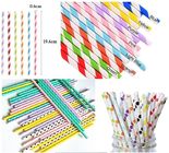 Custom printed colors polka dot striped paper straw,Biodegradable Eco Friendly No-dye Brown Natural Kraft Paper Straw