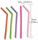 Eco Friendly Collapsible Silicone Drinking Cups With Straw Reusable Biodegradable Straw,Anti-Cutting Mouth Flexible Sili