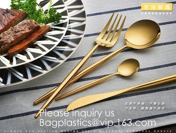 Cutlery Purple Flatware Tianjin Stainless Steel Cutlery,Elegant Design Stainless Steel Flatware Copper Coating Rose Gold