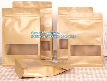 Food grade kraft paper aluminum foil ziplock bag, packing cereals,condiments,candies,teas,nuts,snack,food packaging pac