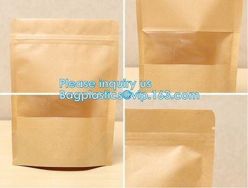 Food grade kraft paper aluminum foil ziplock bag, packing cereals,condiments,candies,teas,nuts,snack,food packaging pac