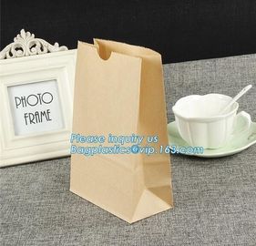 China Suppliers Wholesales Customized Shopping Gift Printed Craft Bread Packaging Paper Bag With Handle, bagplastics, ba