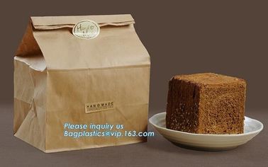 Heat seal pouch&kraft paper plastic bread packaging bag,Portable High Quality Craft Paper Bread Bags, BAGEASE PACKAGE