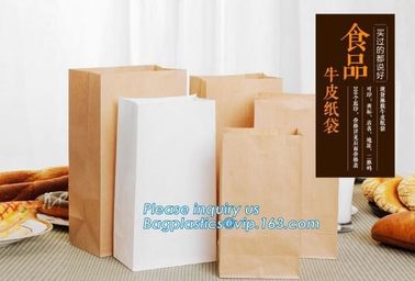 Heat seal pouch&kraft paper plastic bread packaging bag,Portable High Quality Craft Paper Bread Bags, BAGEASE PACKAGE