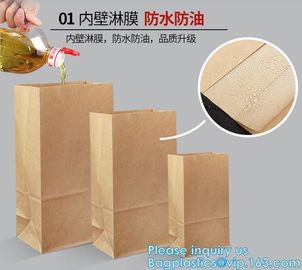 Free sample food grade paper bread bag with window,Food grade recycled bread paper bag with paper twist handle, bagease