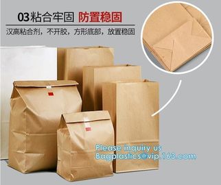 Free sample food grade paper bread bag with window,Food grade recycled bread paper bag with paper twist handle, bagease