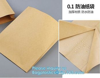 Logo Printed Greaseproof Fast Food Paper Wraps / Paper Bags,Fast food wrap foil proof paper bags, bakery paper bags, bre