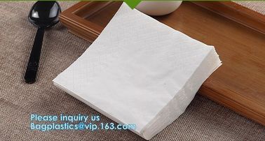 1/4 Fold Coffee Bar Beverage Black Paper Napkin,Printing paper napkin/decorative paper dinner napkins, BAGPLASTICS,PAC