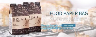 Eco-friendly high quality recycled custom logo printed brown dessert food craft bread paper lunch bags wholesale, bageas