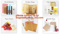 Customize Translucent Window, Brown Greaseproof Kraft Paper Bag, Special Opp Window Bag, window bags, paper window bags