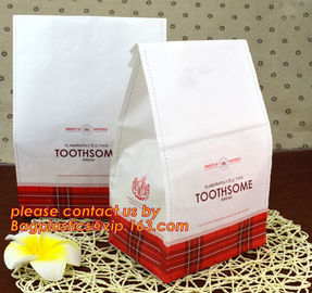 Customize Translucent Window Brown Greaseproof Kraft Paper Bag Special Opp Window Shape, window bags, greaseproof paper