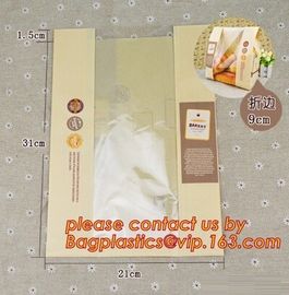 OPP Window Paper Bags, opp paper bags, Custom printed French bread packaging kraft paper bags with window, Take away