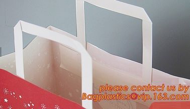 white craft paper rope handle paper shopping bags wholesale, high quality retail foldable hard cardboard paper shopping