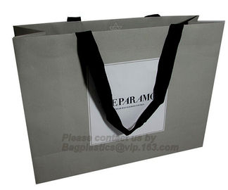 High Quality And Fancy Customized Black Printed Luxury Gift Paper Shopping Bag, Whoesale Natural raw materials Brown