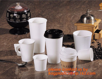 Food use disposable plastic paper cup and coffee lids, pla cups,biodegradable paper cups with lids,100% compostable pape