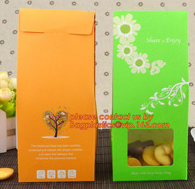 Food Paper Bags Direct Supplier for Bakery with Clear Window, Grease-proof Bakery OPP Window Paper Bags, bakery pack