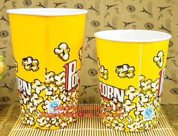 POPCORN PAPER BOX, POPCORN CUP, CHICKEN BOX, CUSTOM BRANDING,24OZ, 32OZ,46OZ,TAKE OUT PACKAGE, KRAFT PAPER CUP, LID, PAC