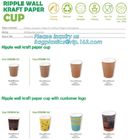 Diamon paper cup, double insulation, film leakproof, thick material,Thick hot drink paper cup 12oz with handle and Doubl