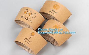 Biodegradable cup sleeve, Corrugated up sleeve with printing, brand logo, hot paper cup,cup sleeve, recyclable sleeve pa