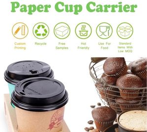 Cardboard paper coffee cup holder carrier,2 pack coffee cup drink paper carriers,Take Out 2 Pack Coffee Cup Drink Carrie