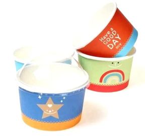 Gelato Paper Cup Icecream Paper Cup With Lids,4oz paper ice cream single serving cups,Logo Printed Disposable Icecream P