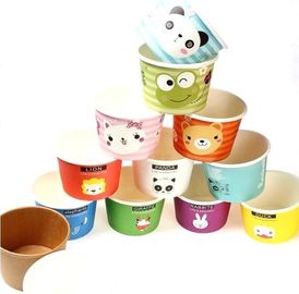 Gelato Paper Cup Icecream Paper Cup With Lids,4oz paper ice cream single serving cups,Logo Printed Disposable Icecream P