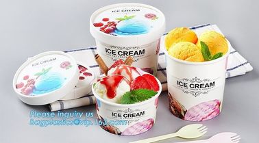 Own Logo Disposable Paper Icecream Ice Cream Cup,Disposable Plastic Cold Drink Icecream Pearl Milk Tea Cup bagease pack